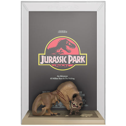 figure pop movie poster jurassic park tyrannosaurus rex and velociraptor