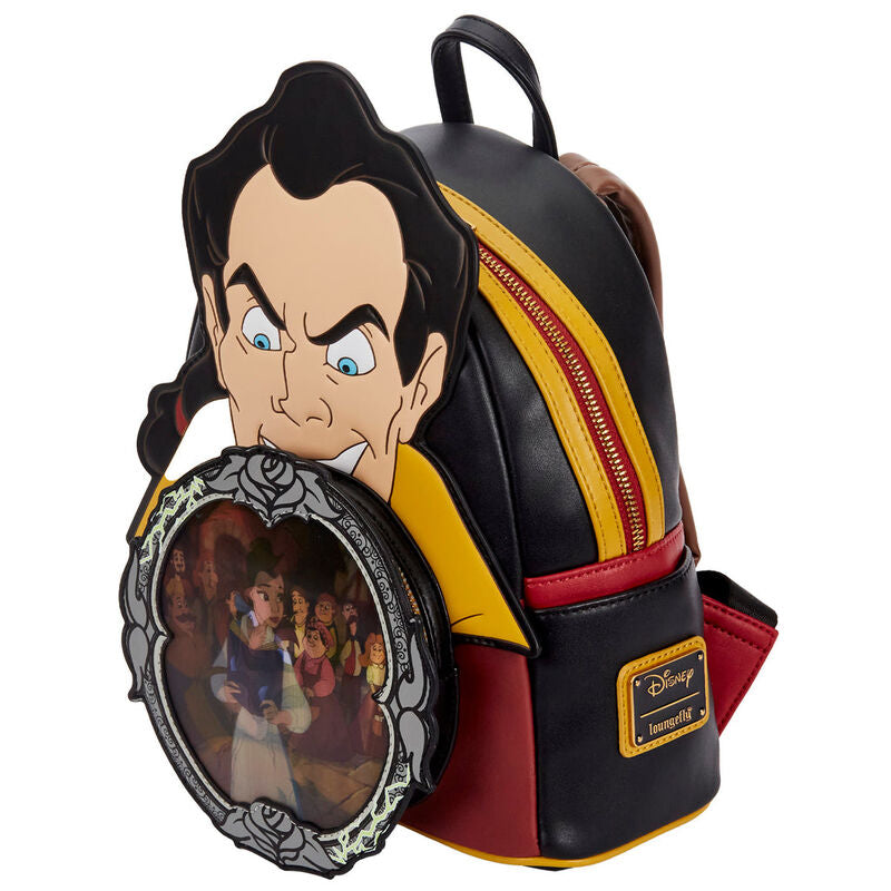 Villains Backpack Gaston Scene Beauty and the Beast Disney Loungefly 26cm