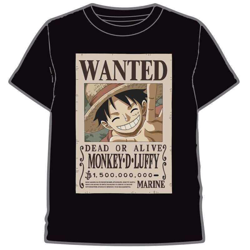 wanted luffy one piece adult t shirt
