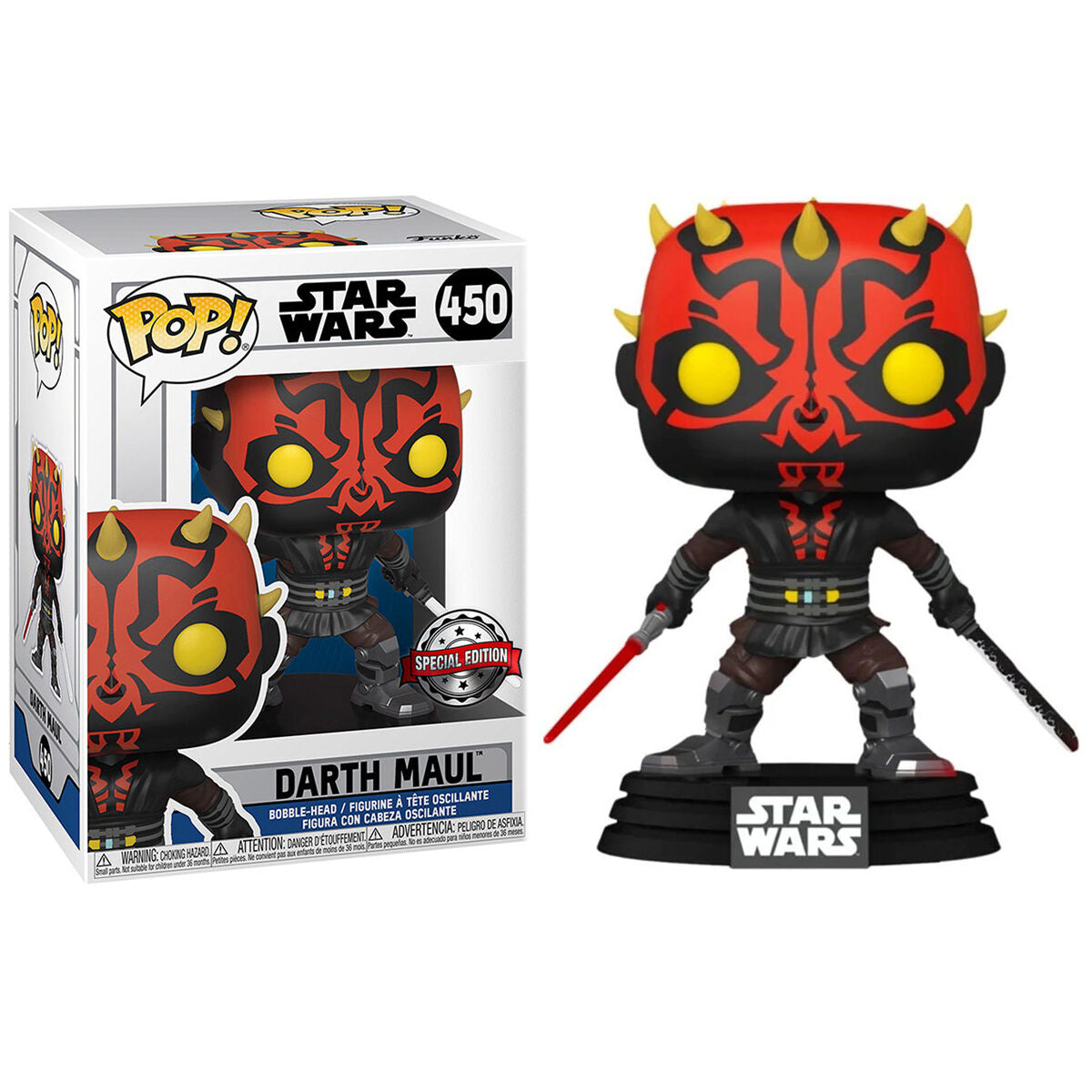 pop figure star wars darth maul with saber exclusive