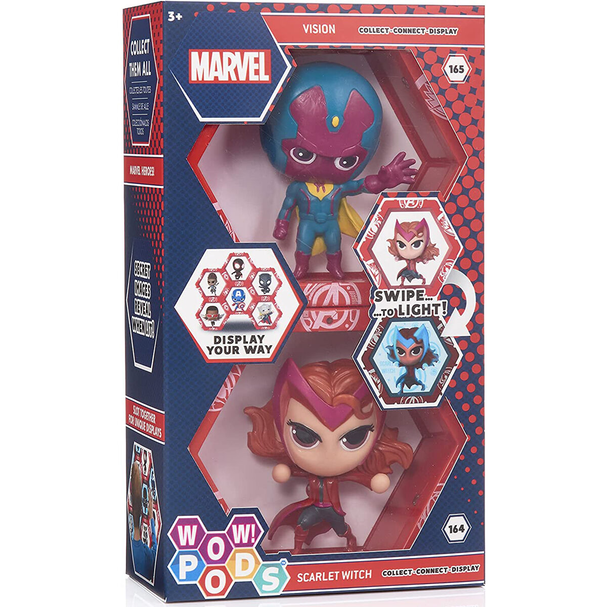 led figures set wow  pod vision  scarlet marvel