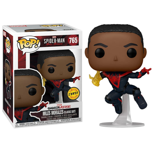 pop figure spiderman miles morales classic suit chase