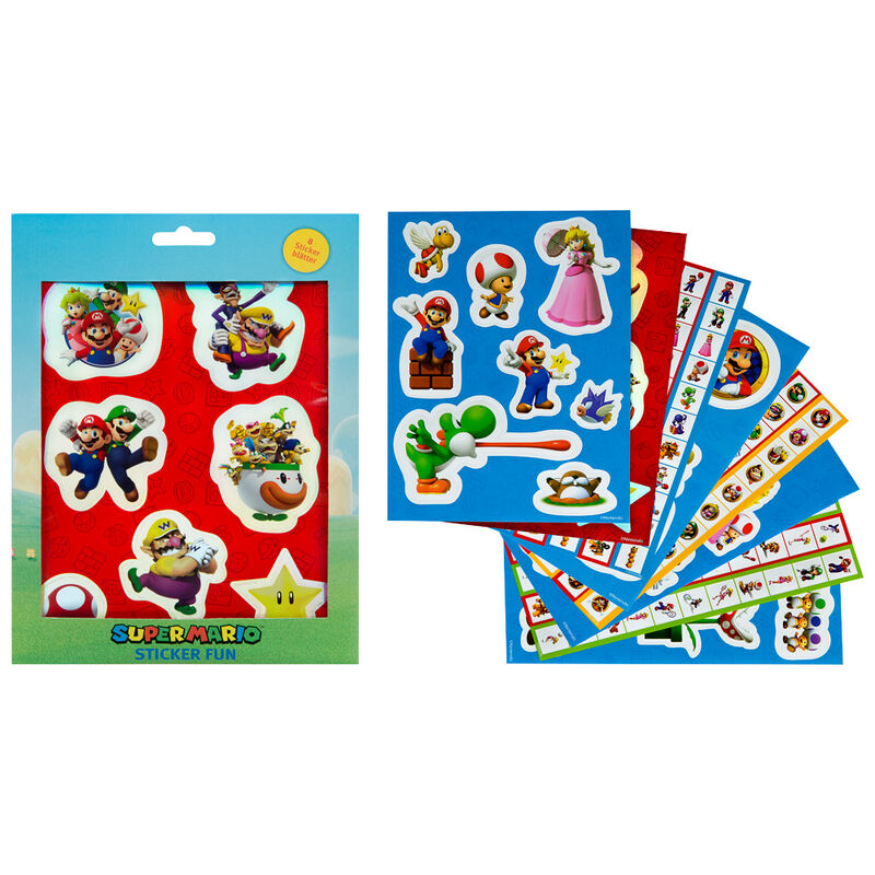 super mario bros sticker sheet set