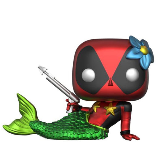 Figura POP y camiseta de Marvel Deadpool Sirena Exclusiva L