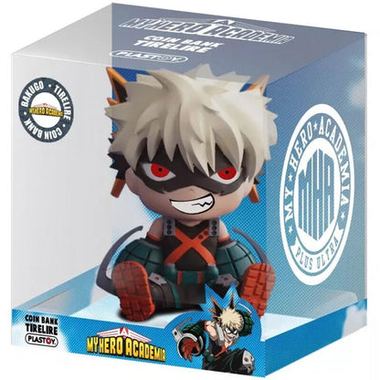 Figura de Katsuki Bakugo de My Hero Academia con forma de hucha 18 cm.