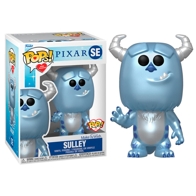 pop figure disney make a wish sulley metallic