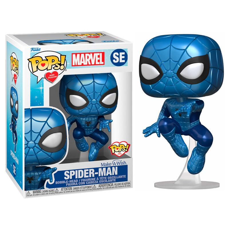 Figura POP Marvel Make a Wish Spiderman Metallico
