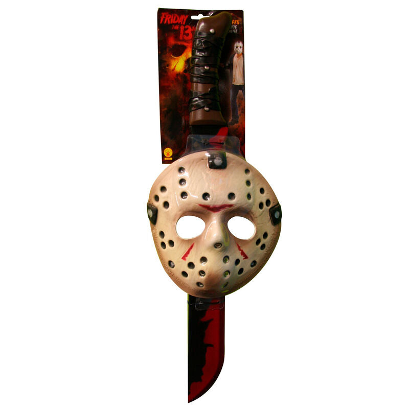 jason friday the 13th adult mask and machete set