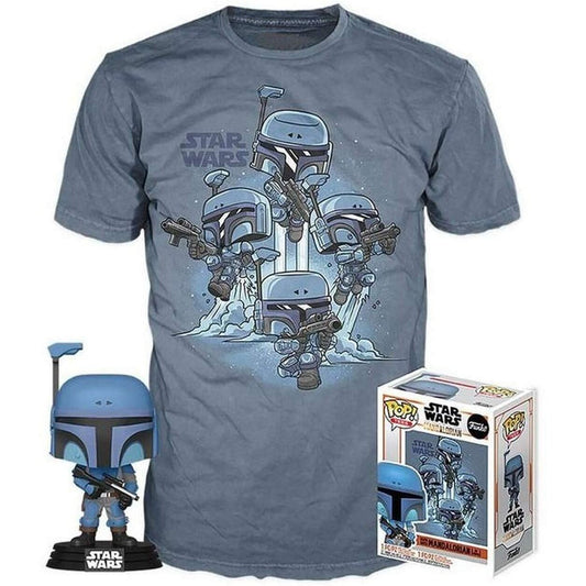 pop figure & tee set star wars mandalorian l
