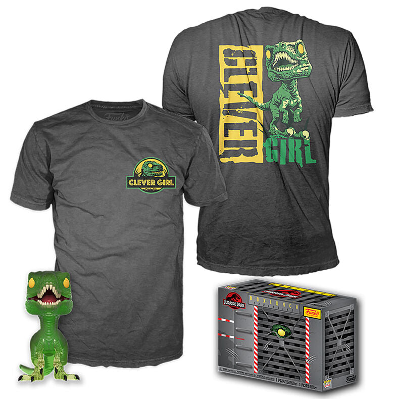 pop figure & tee set jurassic park velociraptor exclusive