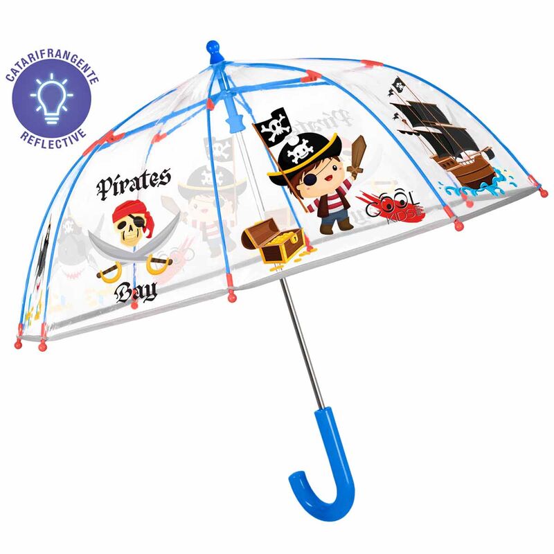 pirates transparent manual umbrella 42cm
