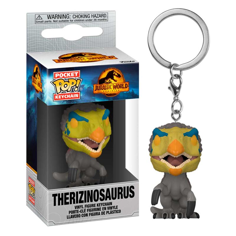 pocket pop jurassic world 3 therizinosaurus keychain