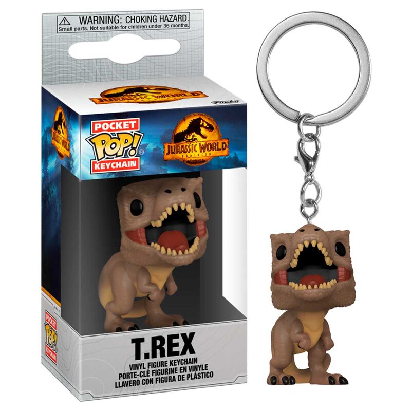 pocket pop jurassic world 3 t rex keychain