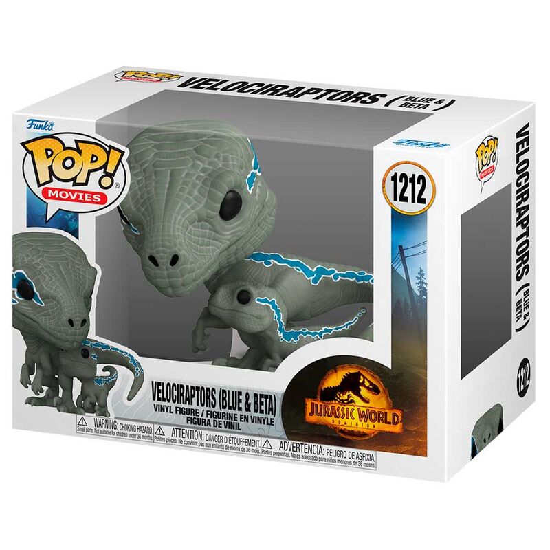 jurassic world 3 velociraptors blue & beta pop figure