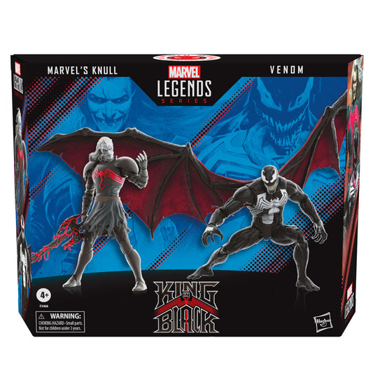 Blisterpackung mit 2 Marvel Figuren Knull und Venom King in Schwarz (Marvel Legends  15 cm)