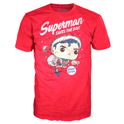 POP Figure & Tee Set DC Comics Superman Exclusive Flocked