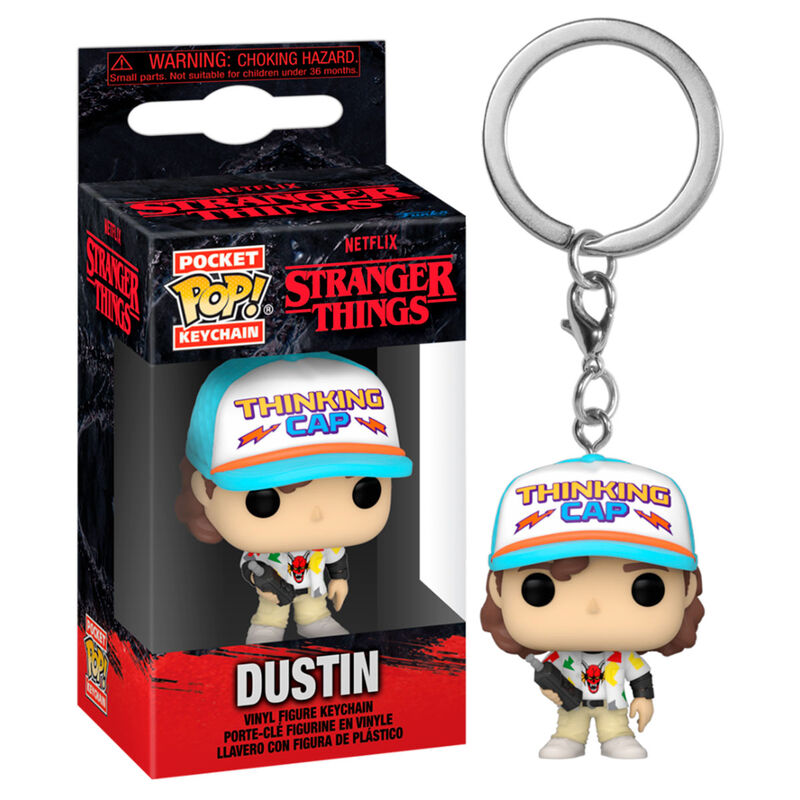 pocket pop stranger things dustin keychain