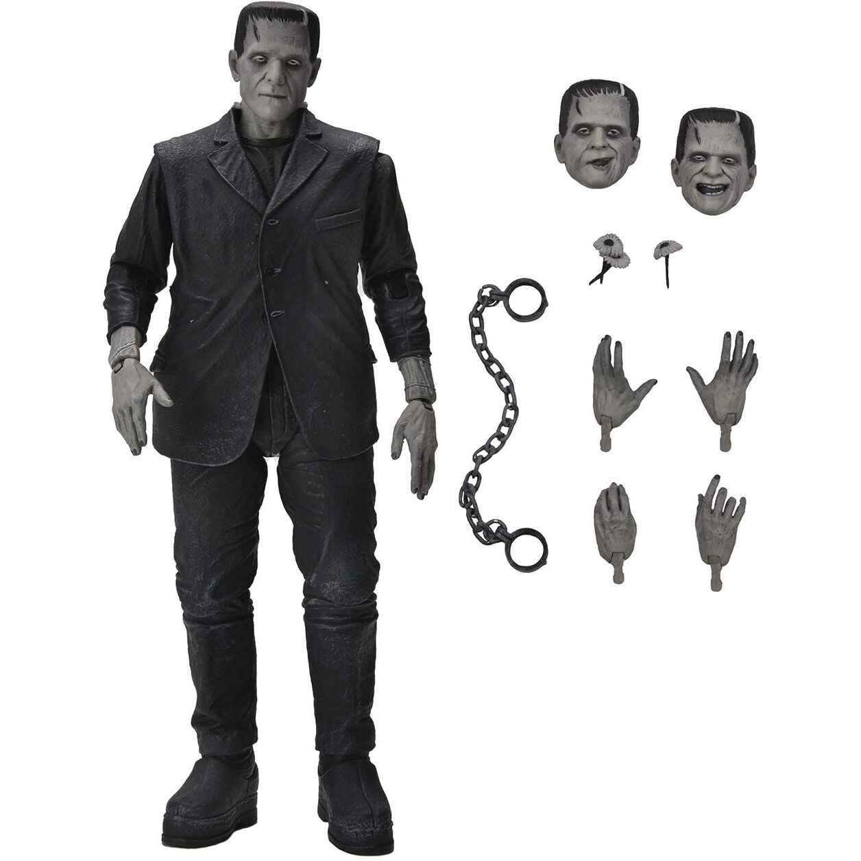 Figurine Ultimate Frankenstein Monster en noir et blanc Universal Monsters 18 cm