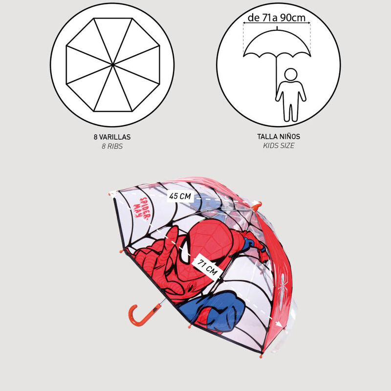 Spiderman Marvel Bubble Manual Umbrella 45cm