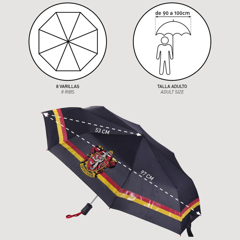 Griffindor Harry Potter folding automatic umbrella 53cm