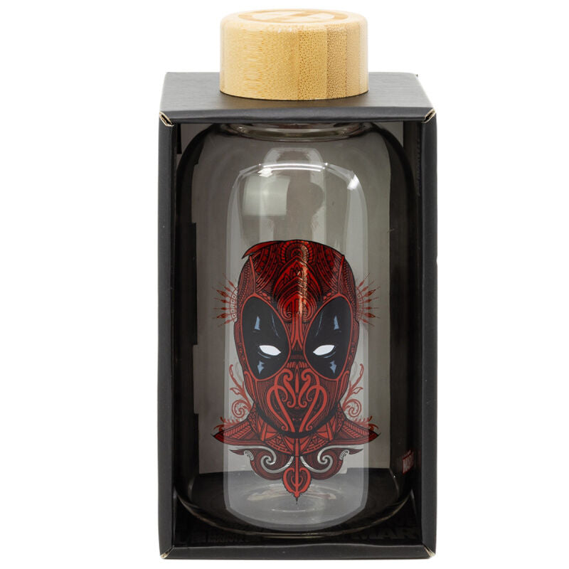 Garrafa de vidro Deadpool Marvel 620ml