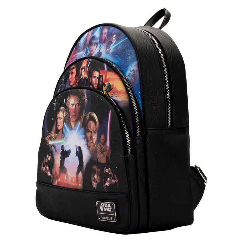 star wars prequel trilogy loungefly backpack 34cm