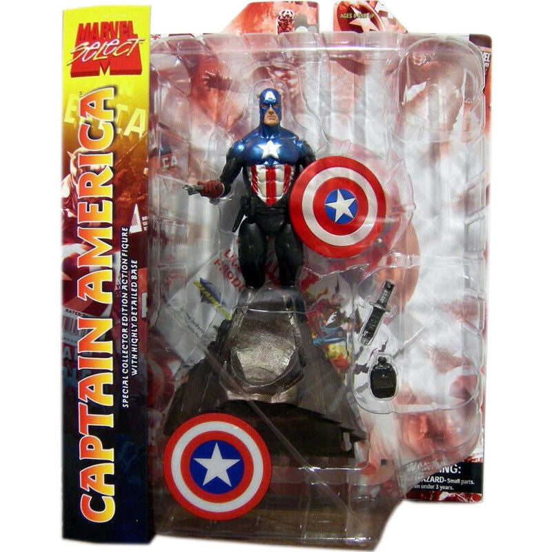 marvel select captain america figure 18 cm