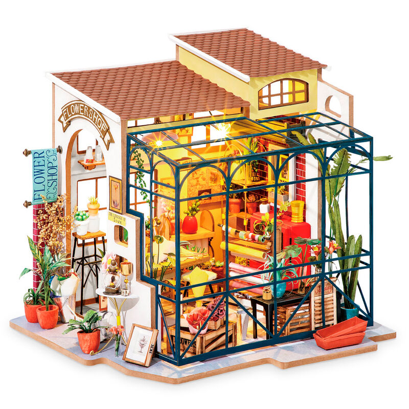 emily's flower shop miniature house model 258pcs