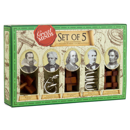 set of 5 skill games for men the great minds