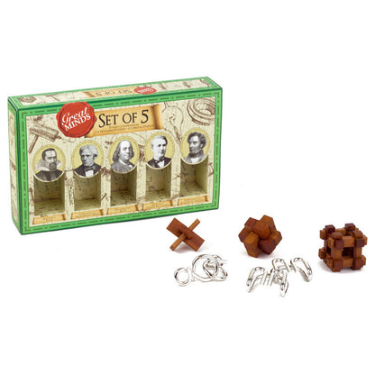Ensemble de 5 jeux d'adresse pour hommes : Les Grands Esprits