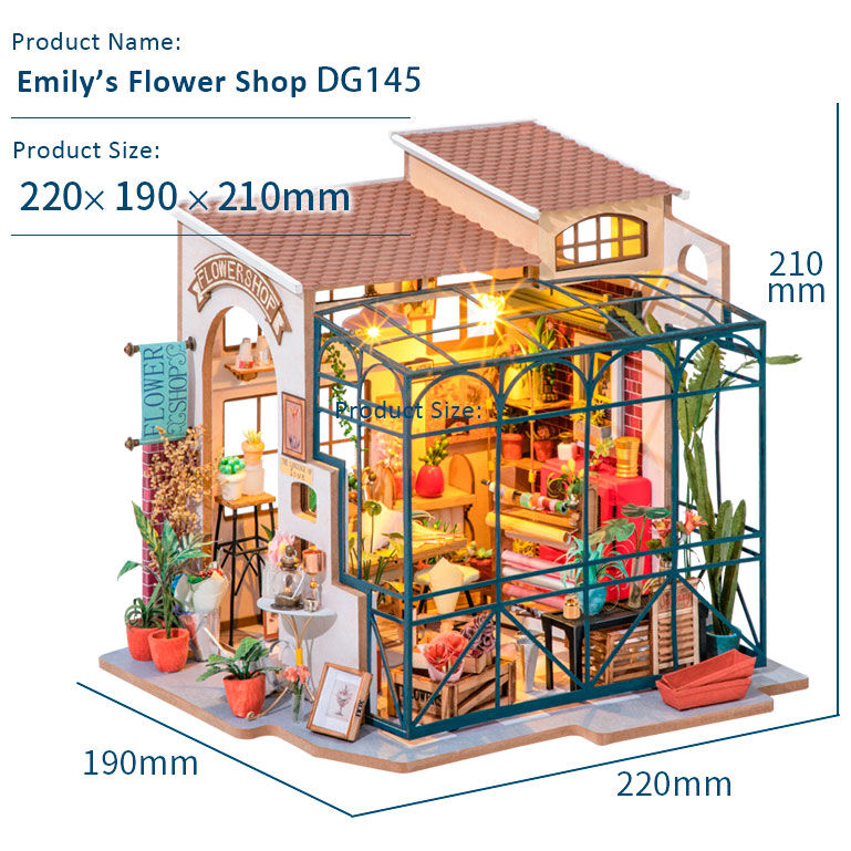 Emilys Blumenladen Miniaturhaus Modell  258 Teile