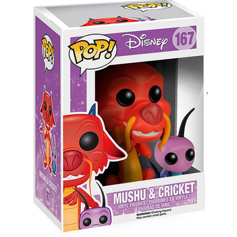 Statuetta POP Disney Mulan Mushu e Cricket