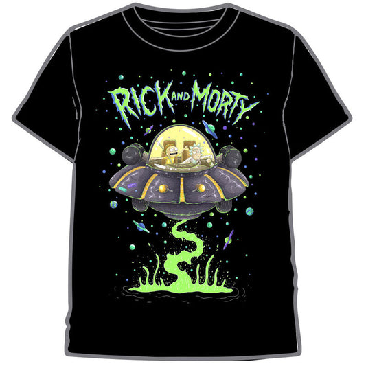 rick and morty spaceship t shirt for adults