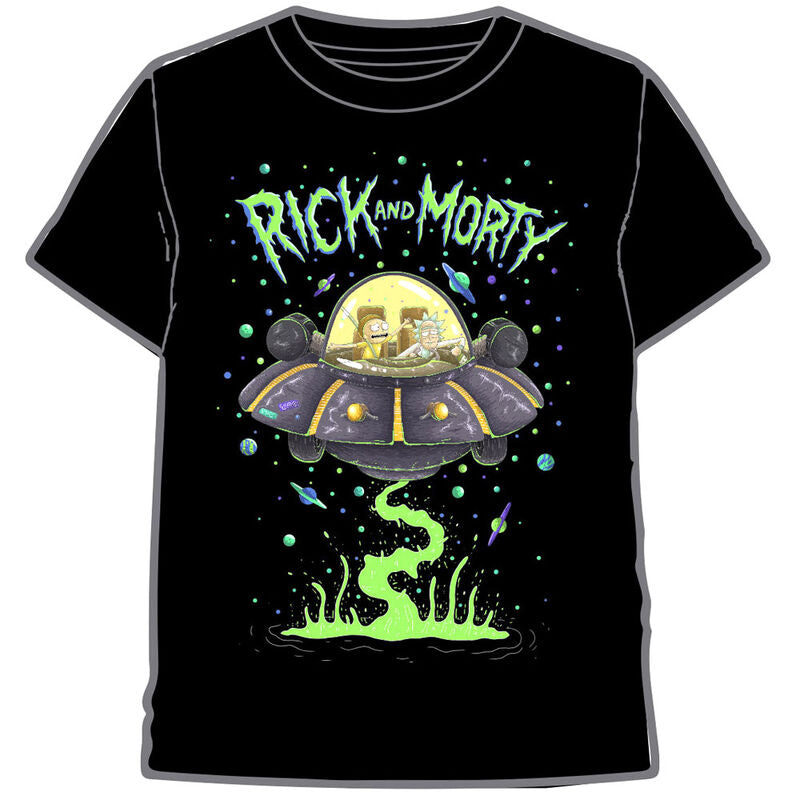 rick and morty spaceship t shirt for adults