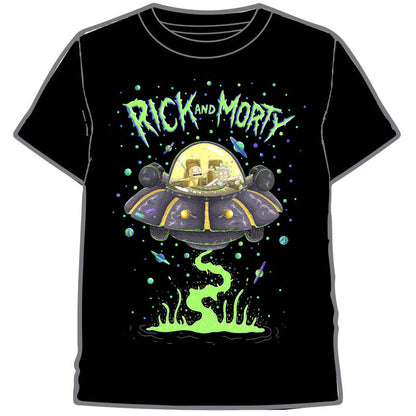 rick and morty spaceship t shirt for adults