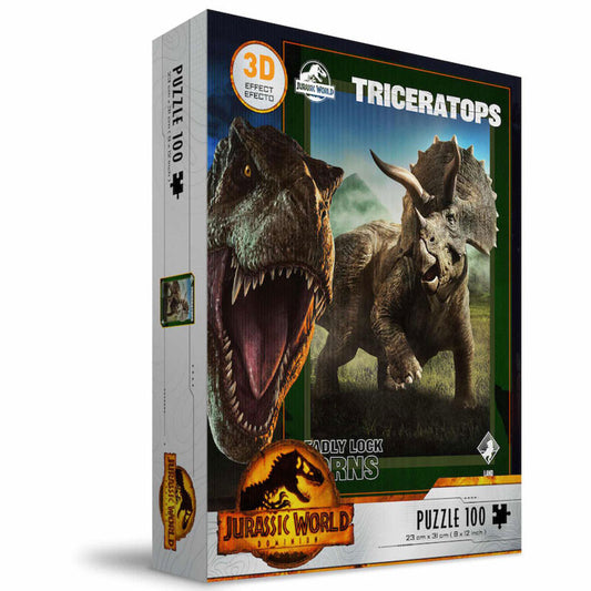 triceratops jurassic world 3d puzzle 100pcs