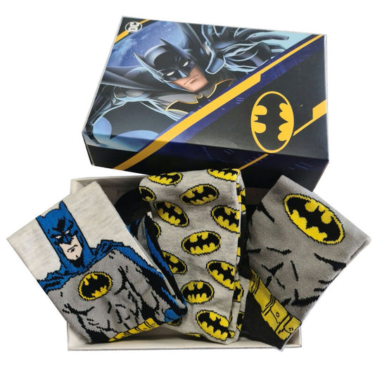 Set of 3 Batman DC Comics adult socks assorted