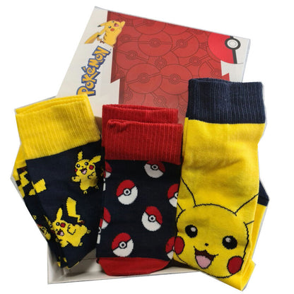 set of 3 assorted adult pokemon socks