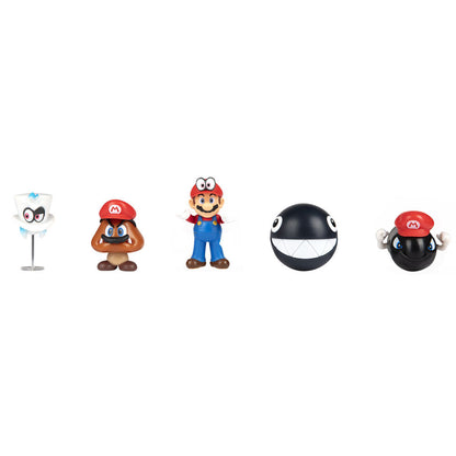 Blister of 5 Super Mario Bros figures 6.5cm