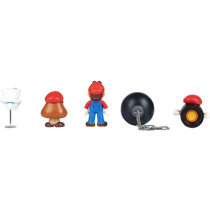 Blister of 5 Super Mario Bros figures 6.5cm