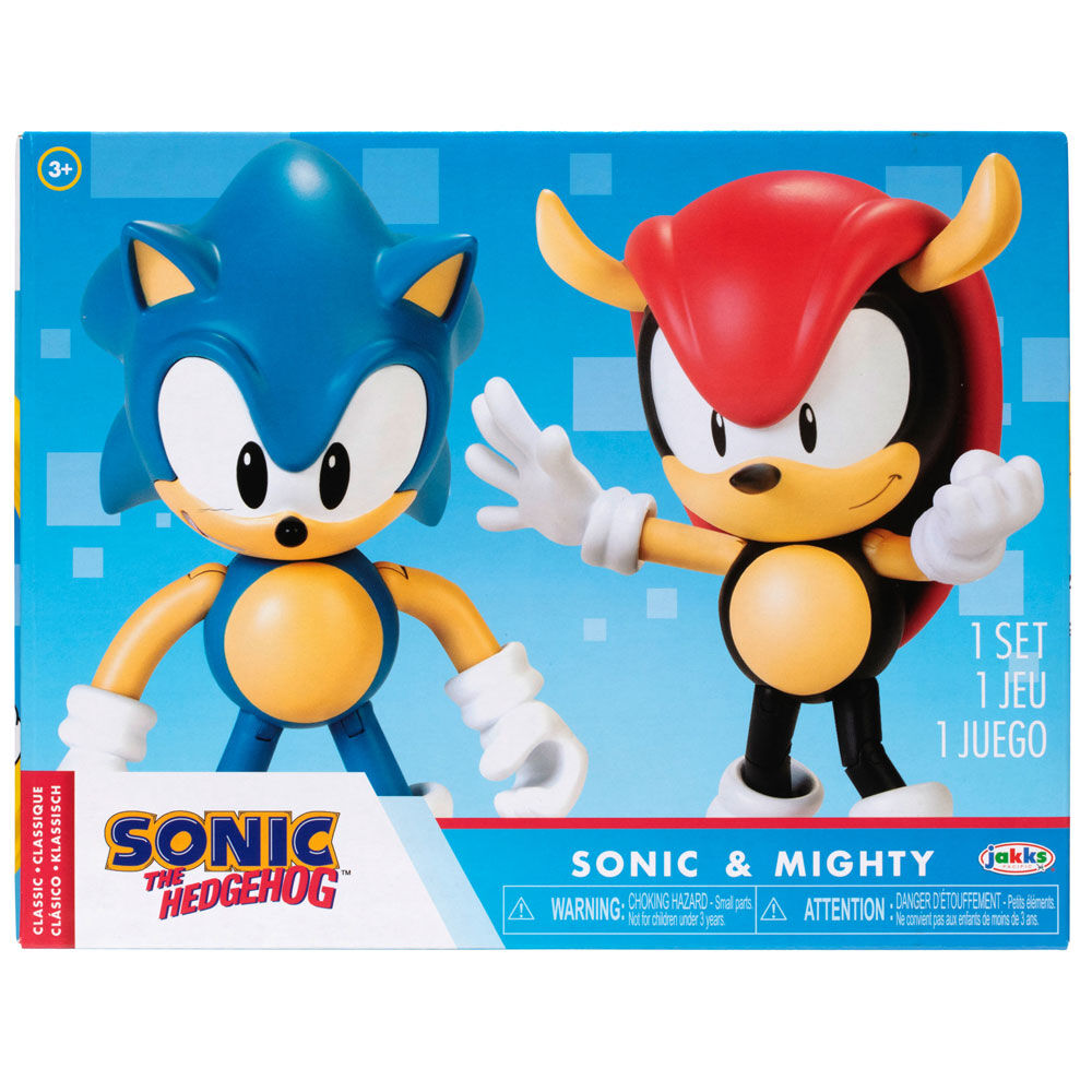 sonic & mighty sonic the hedgehog figures set 10cm
