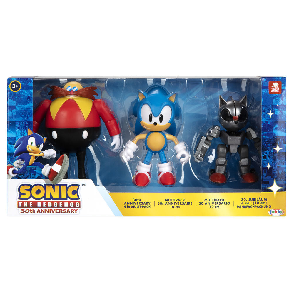 blister 3 figures 30th anniversary sonic the hedgehog 10cm