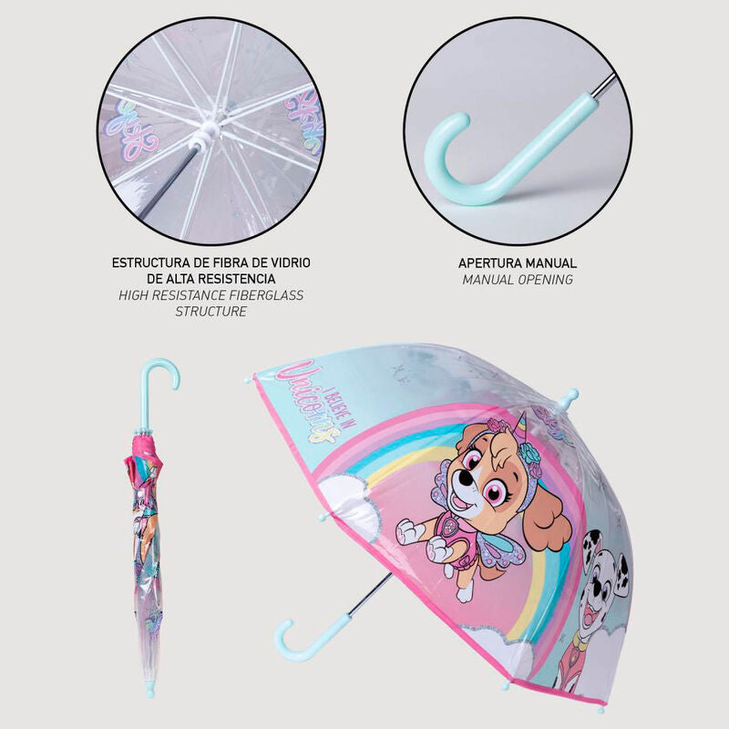 Skye Paw Patrol Bubble Manual Umbrella 45cm