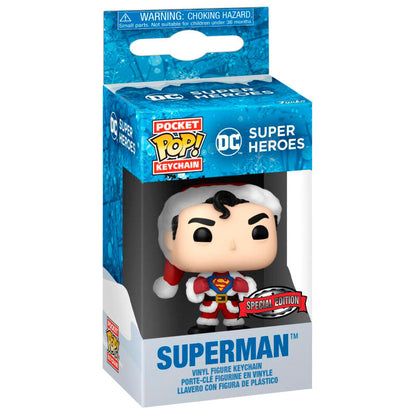 Portachiavi Pocket POP DC Comics Superman Esclusiva per le festività