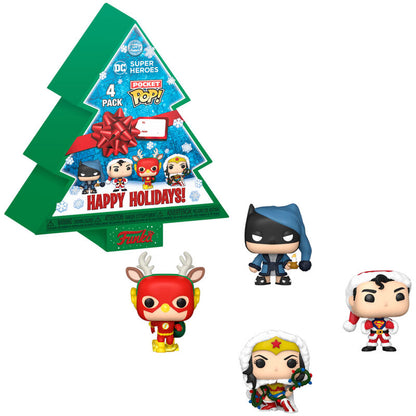 Tree with 4 figures Pocket POP DC Comics Happy Holidays