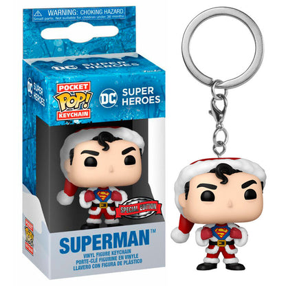 pocket pop keychain dc comics holiday superman exclusive