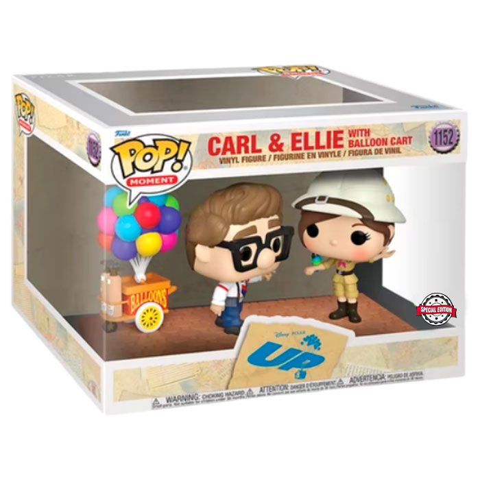 pop figure disney pixar up carl & ellie with balloon cart exclusive