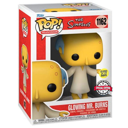 simpsons glowing mr burns exclusive pop figure