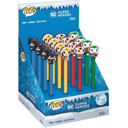 toppers dc comics holiday super heroes pen assortment