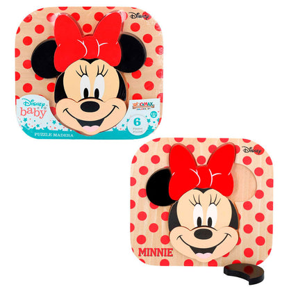Quebra-cabeça de madeira da Minnie Mouse